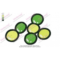 Peas Vegetable Embroidery Design 04